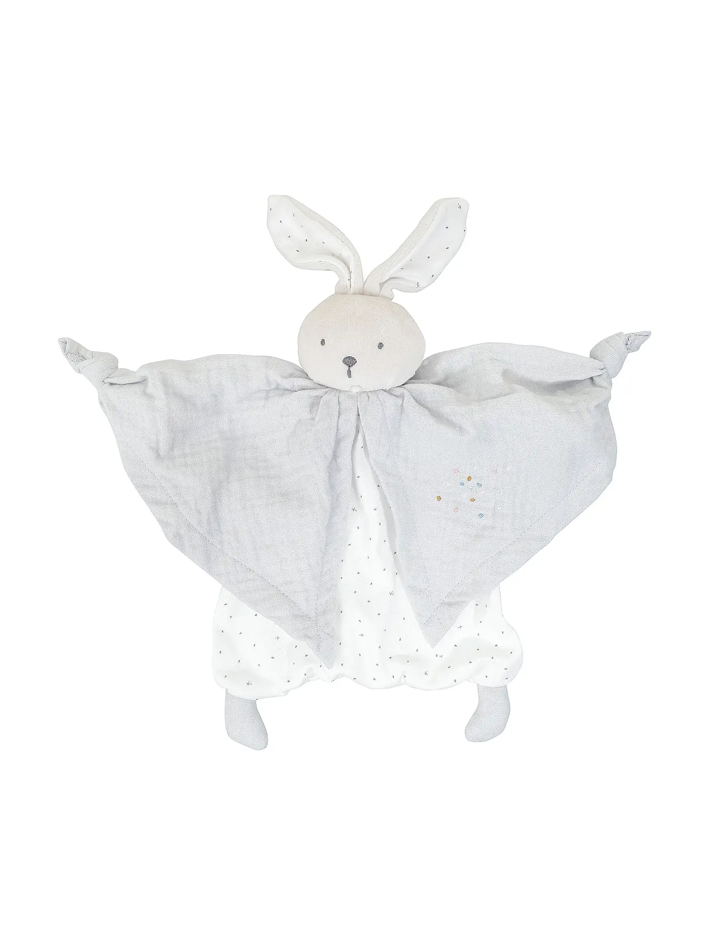 KALOO | Schmusetuch Hase 20cm | grau
